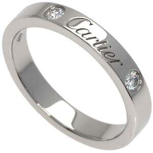 CARTIER Silver Diamond Ring #49